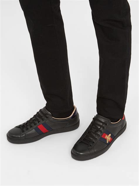 gucci nylon men& 39|Men's Ace sneaker in black nylon .